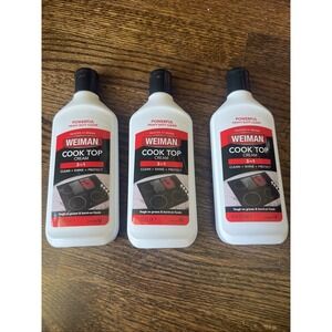 3 Pack Weiman Glass Cook Top Heavy Duty Cleaner & Polish 10 oz